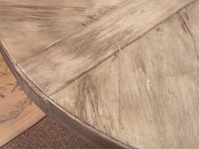 Round Gray Wash Oak Dining Table