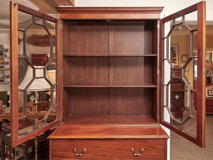 Baker Mahogany 2 Piece  Secretary Desk with Drop Down Desk