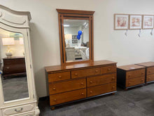 7 Drawer Maple Dresser w/ Black Accents
