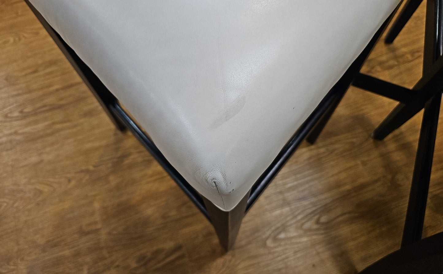 Mitchell Gold Set of 4 Leather Bar Stools