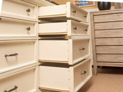 Folio 21 'Hilton Head' Distressed Ivory Finish 8 Drawer Dresser