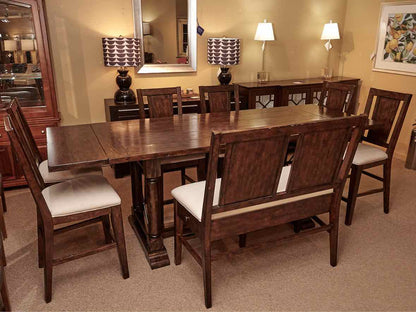 Broyhill Attic Heirlooms Collection High Top Table &  6 Chair& Bench Set