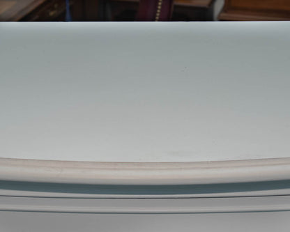 Five Drawer Tall Bowfront Chest in White
