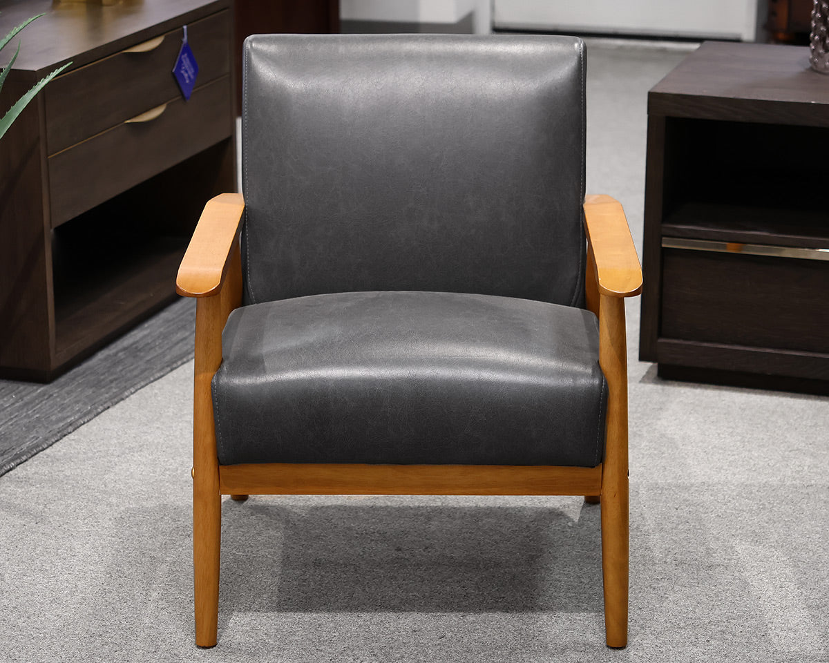 MCM Leather Accent Chair
