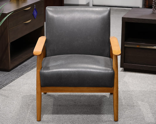 MCM Leather Accent Chair