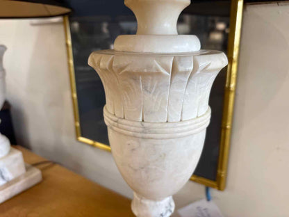 Pair of Neoclassical Marble Urn Table Lamps