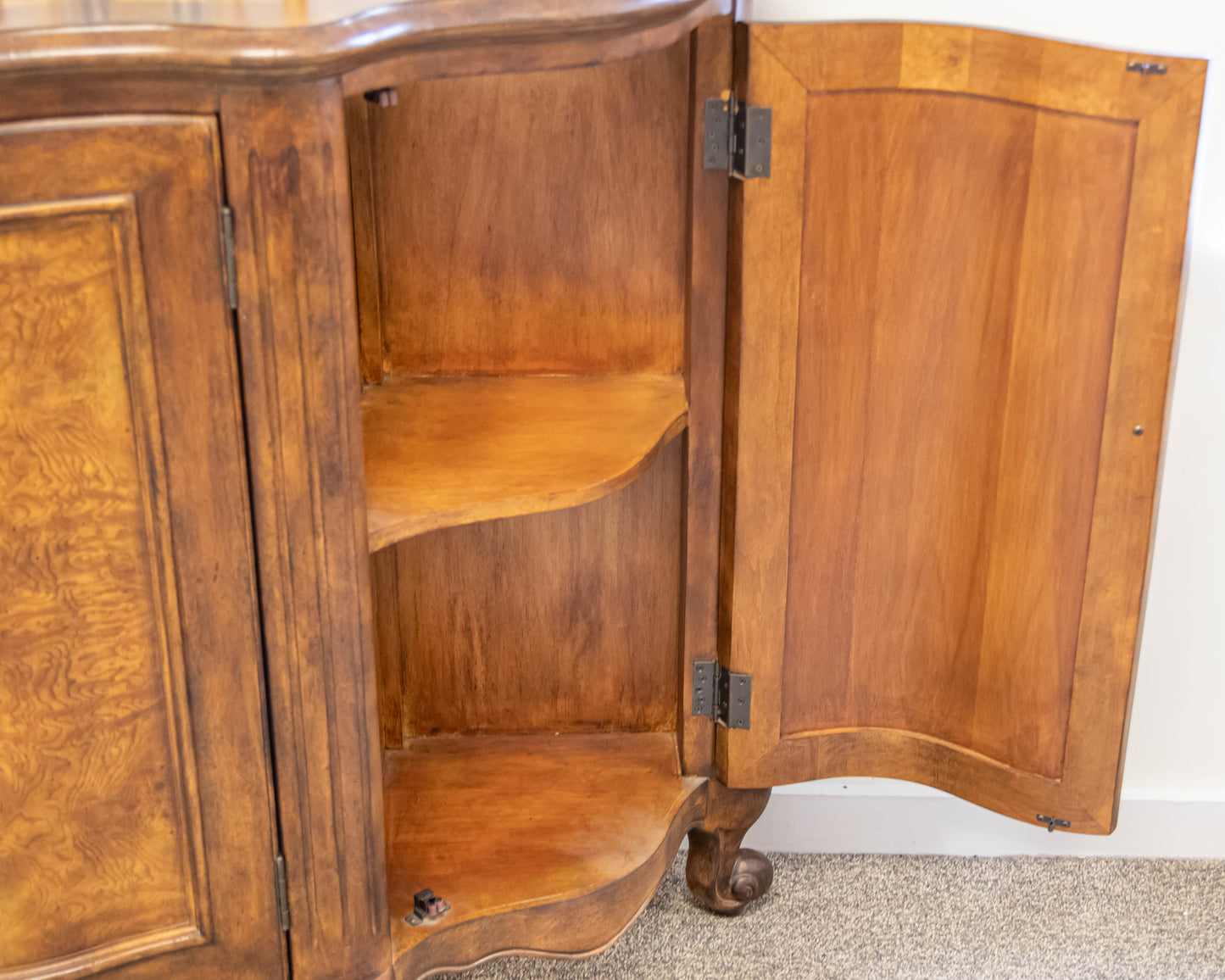 Hooker Furniture "Seven Seas" 4 Door Burled Walnut Server