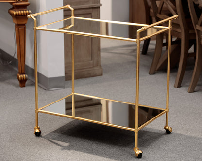 Brass Mirrored Bar Cart