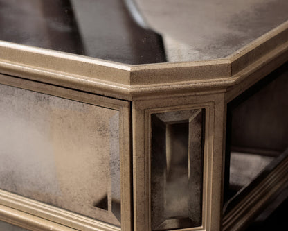 Pair of RH French Mirrored 3-Drawer Nightstands