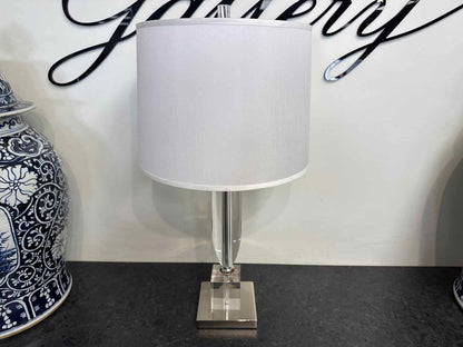 Curved Table Lamp with Crystal Base