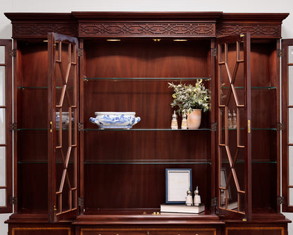 Henkel Harris Two Piece Cherry China Cabinet