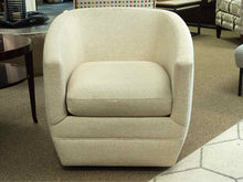 Room & Board  Oatmeal Upholstered Swivel Chair