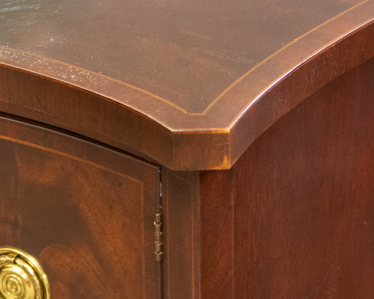 Baker "Historic Charleston" Federal-Style Mahogany Serpentine Console Table