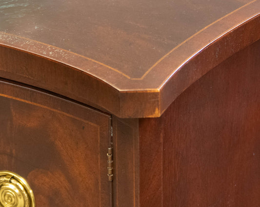 Baker "Historic Charleston" Federal-Style Mahogany Serpentine Console Table