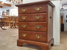 Cherry 4 Drawer Brass Hardware Chest