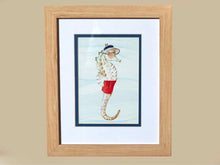 'Tourist Seahorse' Watercolor Print In Ash Frame