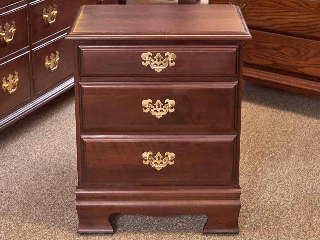 Dark Cherry  Nightstand with 2 Drawers