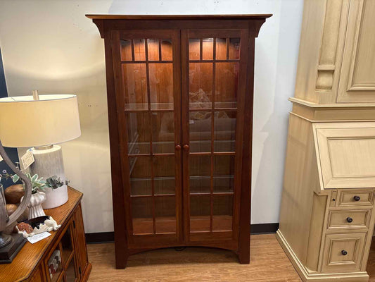 Ethan Allen Arts & Crafts Cherry Display Cabinet