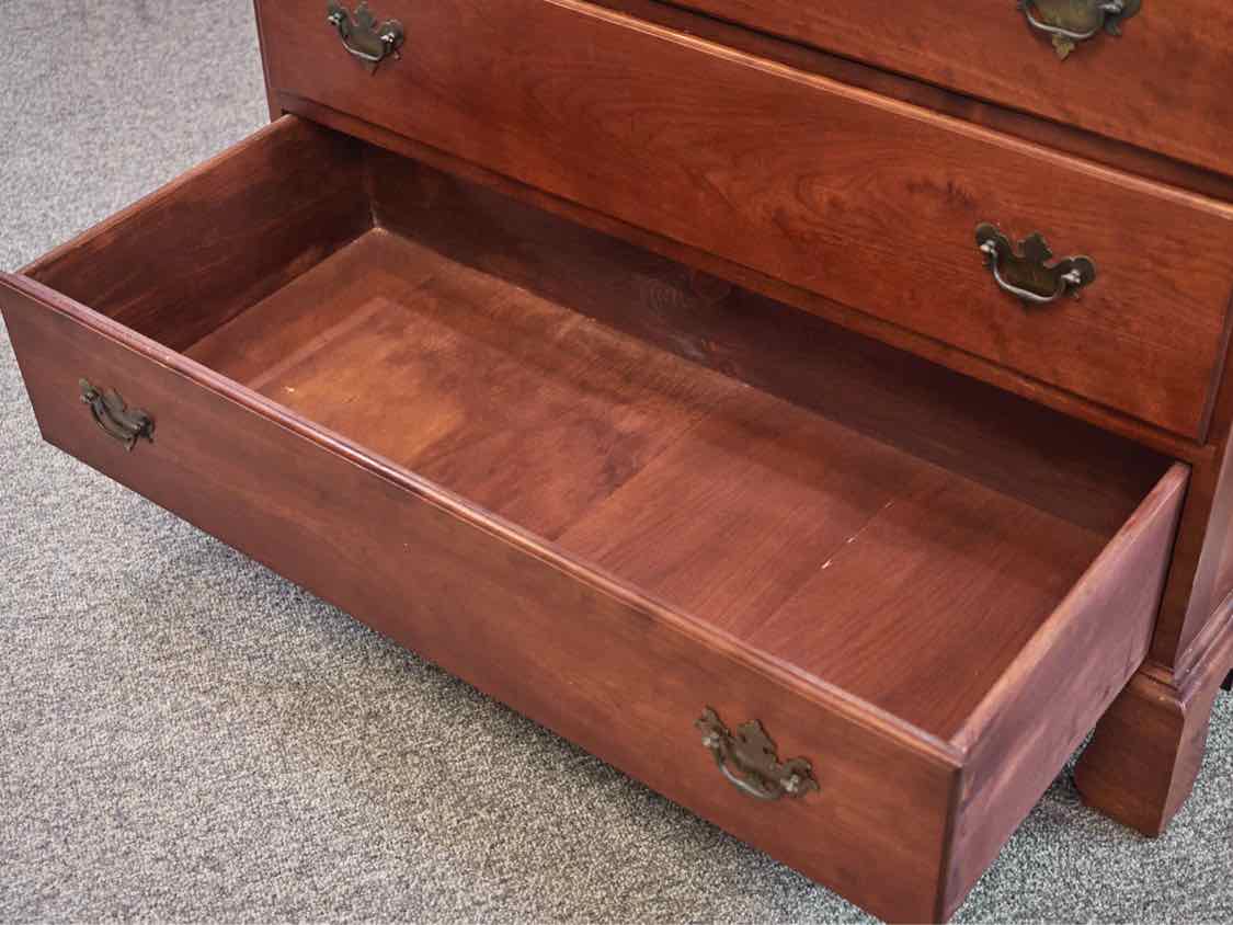 Solid Cherry Bench Made 5 Drawer Chest