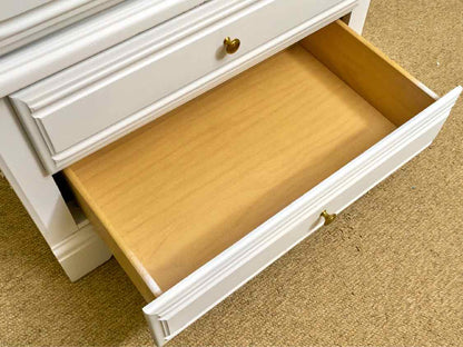 Broyhill  White Finish 3 Drawer Bedside Chest