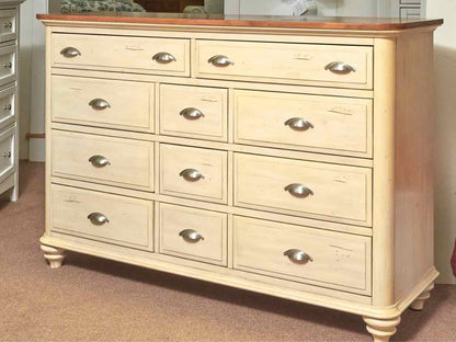 Liberty Furniture  'Ocean Isle' Bisque Rubbed Finish 11 Drawer Pine Top Dresser