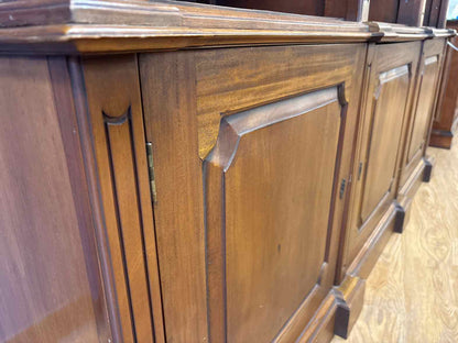 2-Piece Triple Bookcase with Adjustable Shelves