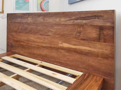 Crate & Barrel Mango Wood Queen Platform Bed