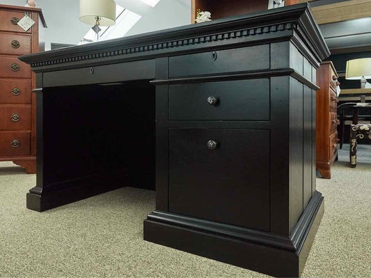 RH St. James Black Finish Desk
