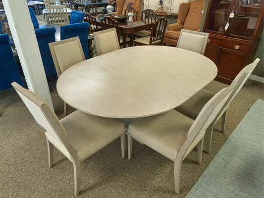Bernhardt 'East Hampton' Round Pedestal Table & 6  Chair Sets
