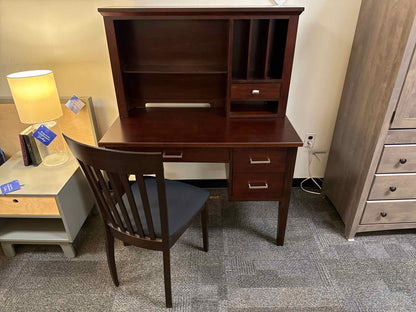 Winners Only Dark Cherry Desk and Hutch