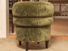 Moss Green Velvet Upholstered  Stool