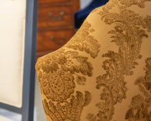 Thomasville Bergere Chair with Damask Tone on Tone Upholstery