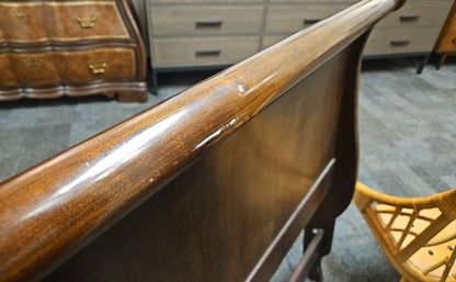 Ethan Allen Espresso Sleigh Bed