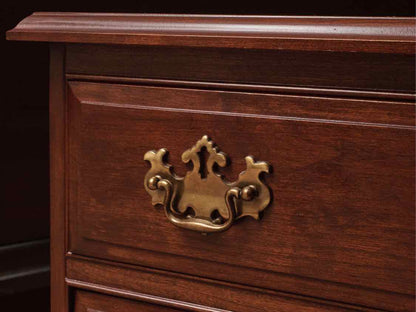 Cherry Chippendale 3 Drawer Nightstand