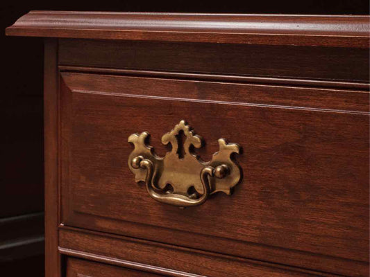 Cherry Chippendale 3 Drawer Nightstand