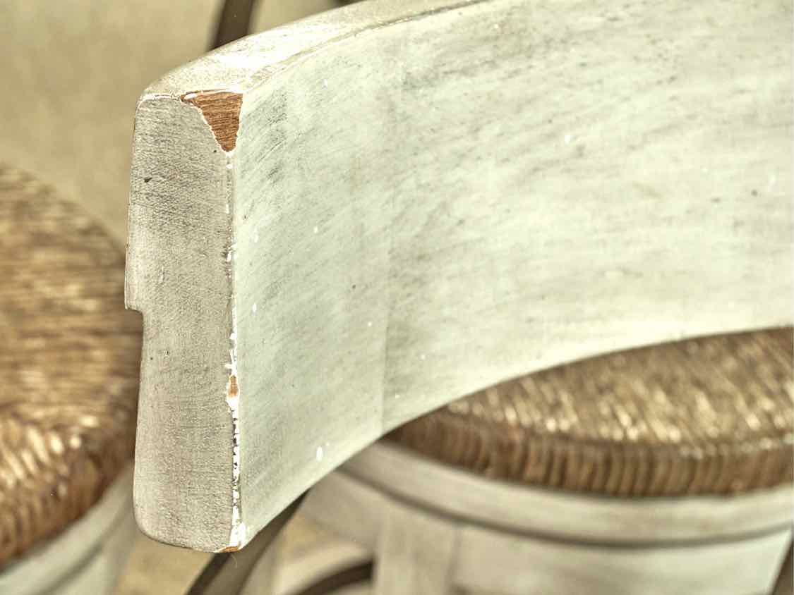 Set of 4 Rustic white  Merrick Swivel Counter Stools