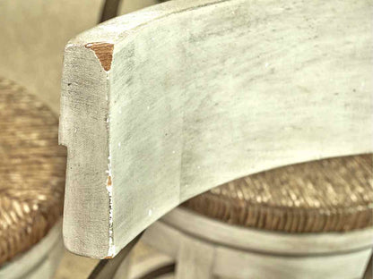 Set of 4 Rustic white  Merrick Swivel Counter Stools