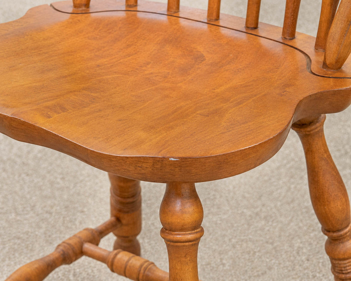 Set of 4 E. R. Buck Windsor Dining Chairs in Solid Rock Maple