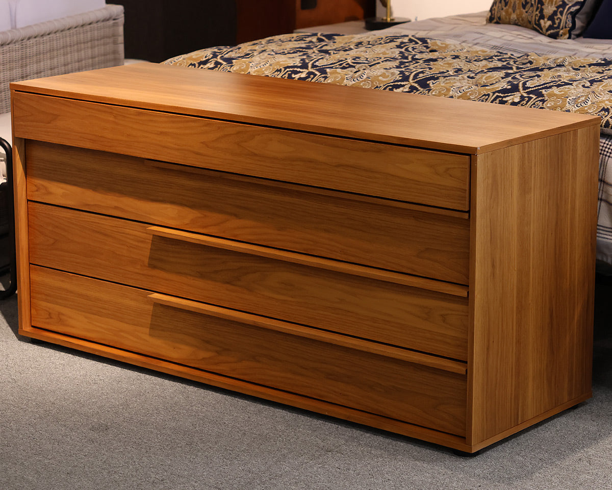 Contemporary Teak 4-Drawer Dresser