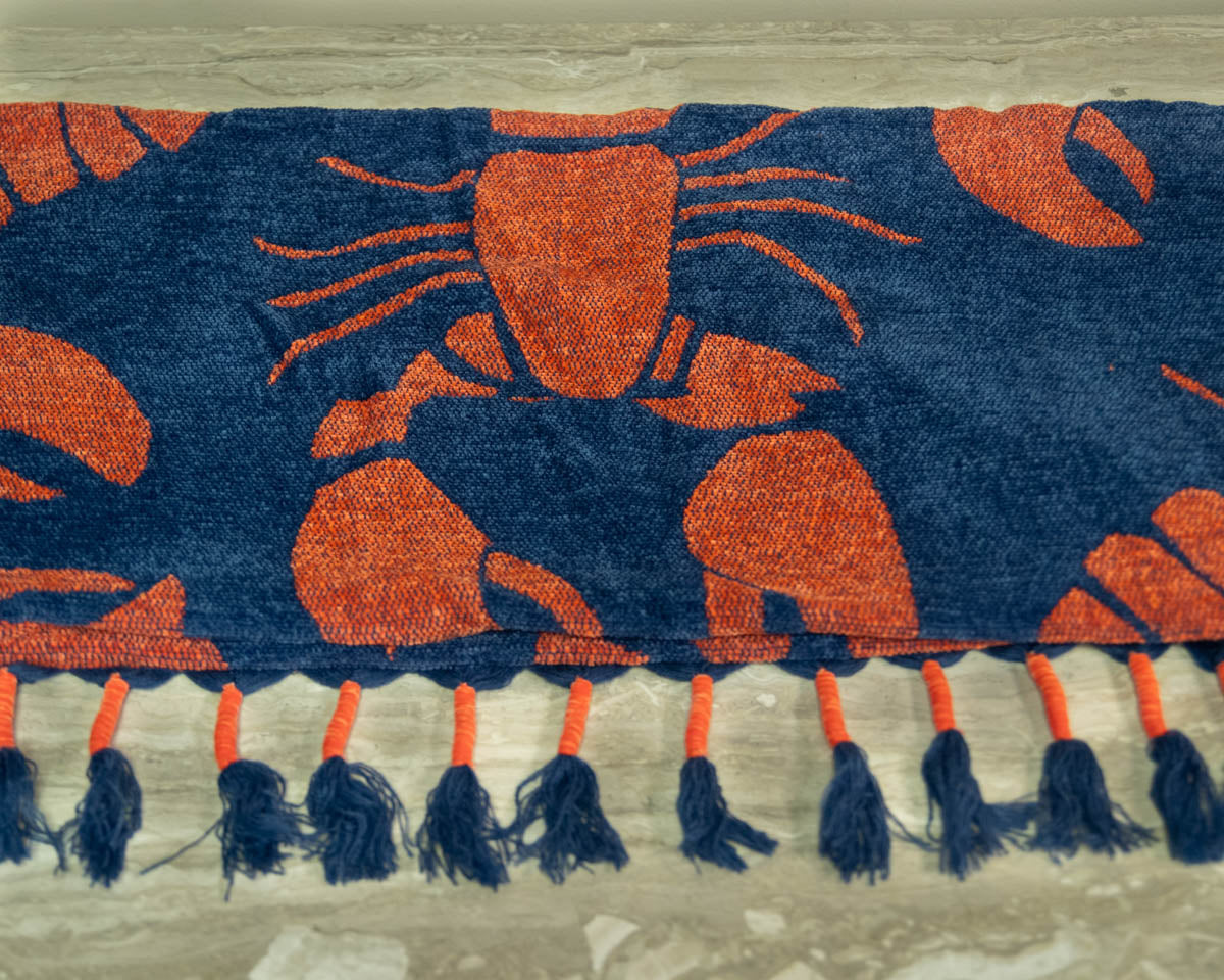 Red & Navy Lobster Toss Throw