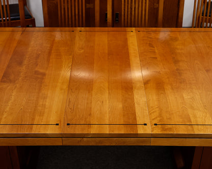 Stickley Oak Mission Style Table & 12 Chair Set