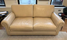 Ethan Allen 'Conor' Leather Loveseat