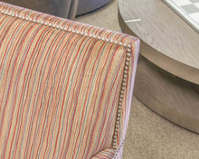Pair of Studio H by Holly Hunt Chairs in Striped Velvet on Dark Finish Legs