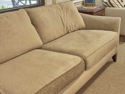 Ethan Allen Contemporary Rounded Back Sofa in Gray