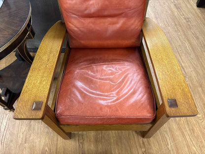 Stickley Bow Arm 'Morris' Chair + Ottoman