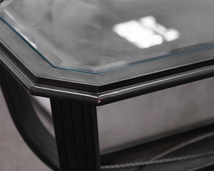 Charcoal and Glass Console