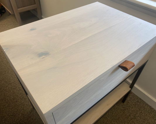Four Hands 'Trey' Poplar Wood in Dove Finish with 1 Drawer Nightstand