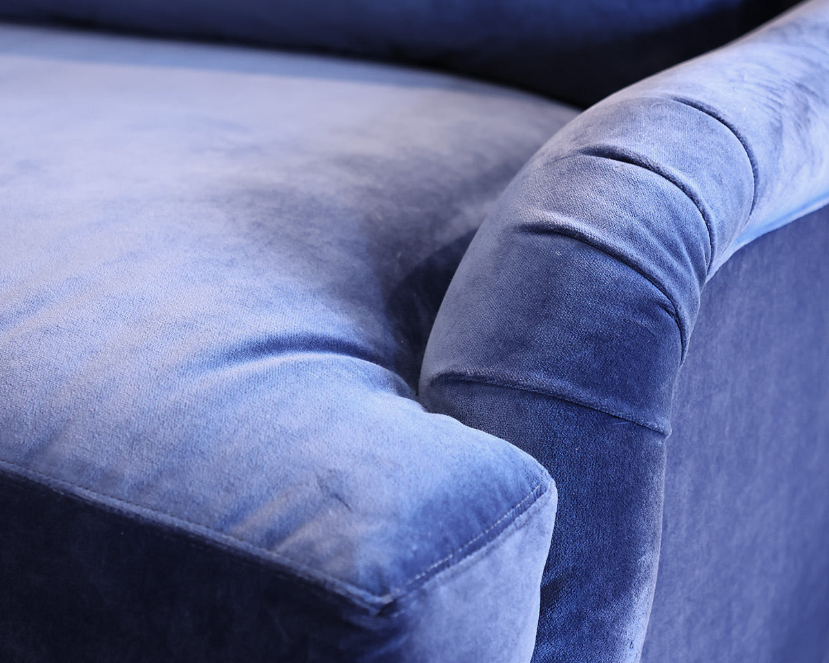 Custom Lee Industry Blue Sofa