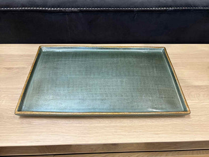 Arhaus Deep Sage Ceramic Tray
