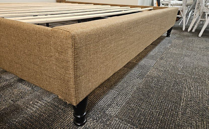 Tufted Brown King Bed